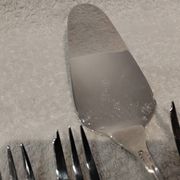 Frionnet rocaille silver metal cake forks 12 cake forks