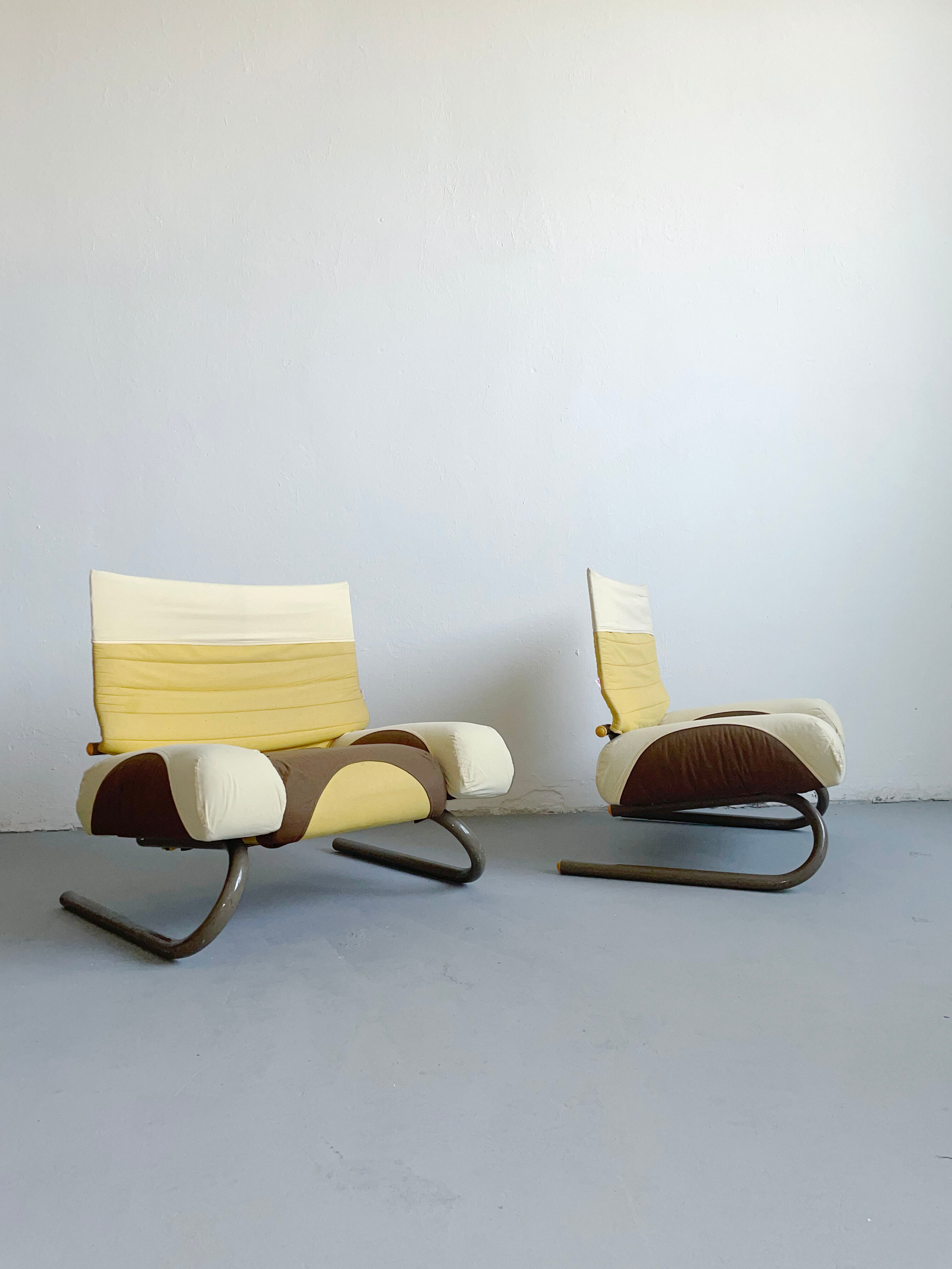 Paire de fauteuils 'Peter Pan', Michele De Lucchi pour Thalia&Co, Italie, 1982