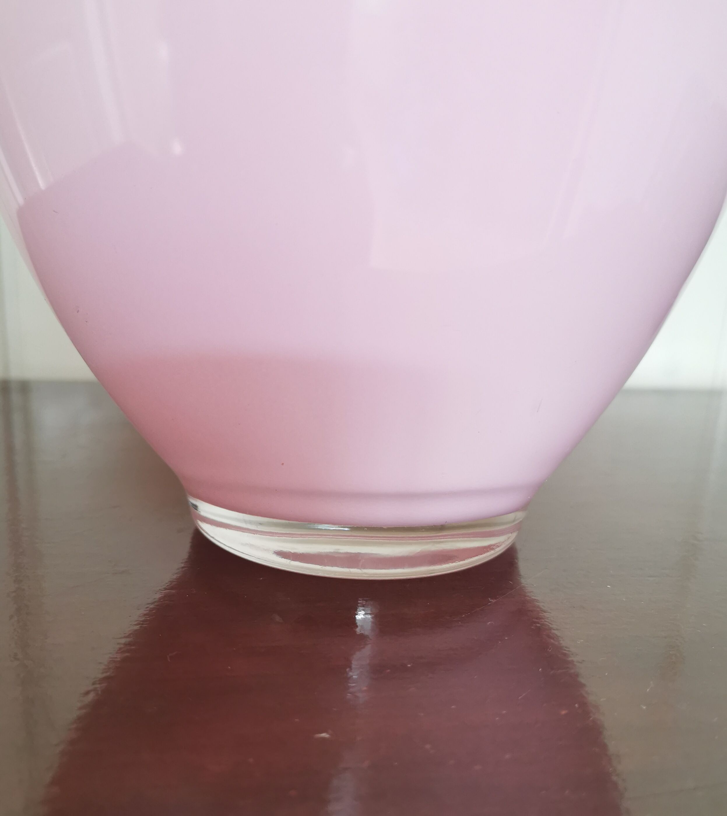 Pink glass vase