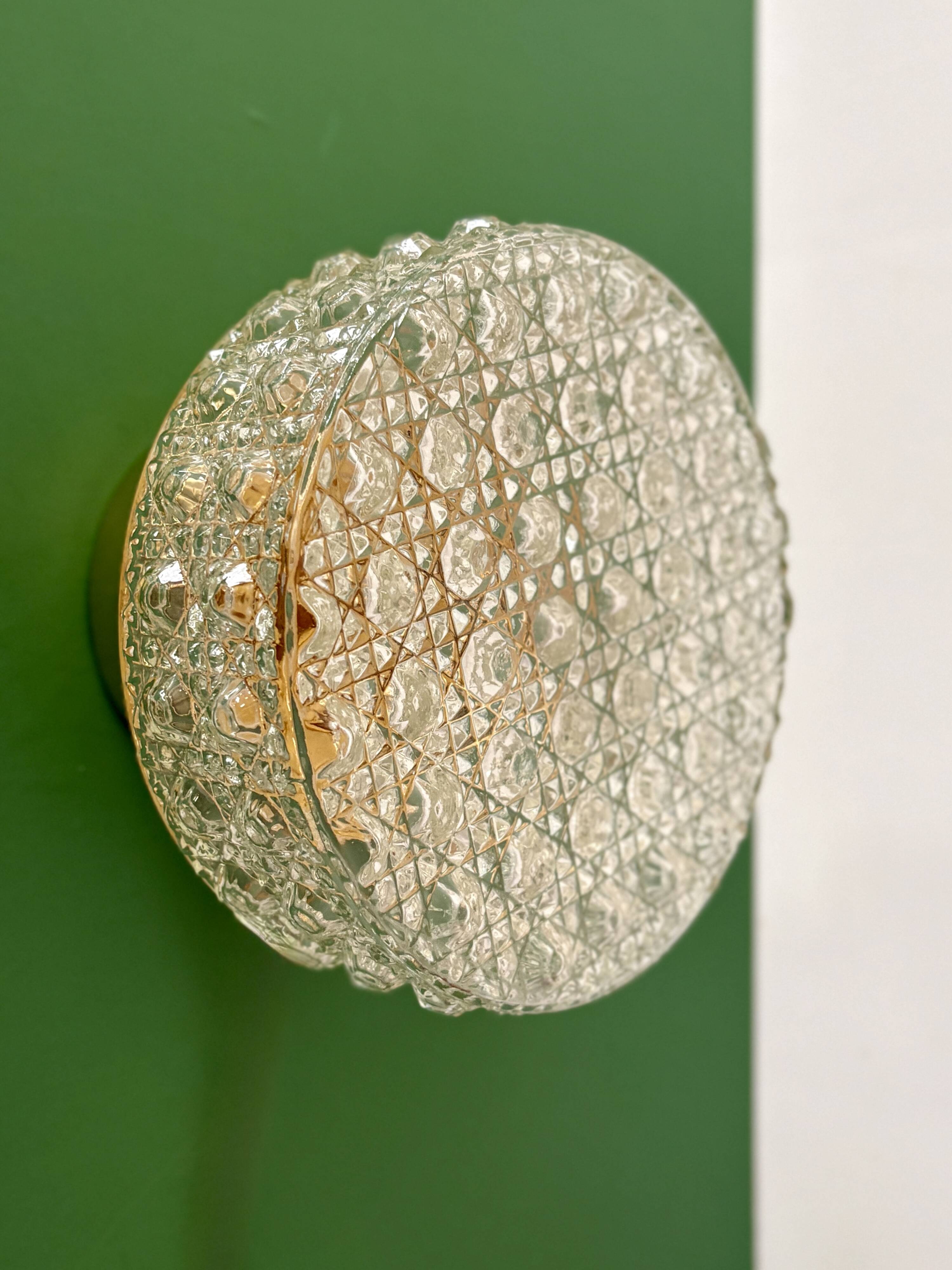 Vintage square glass globe wall/ceiling light (PLAF01)
