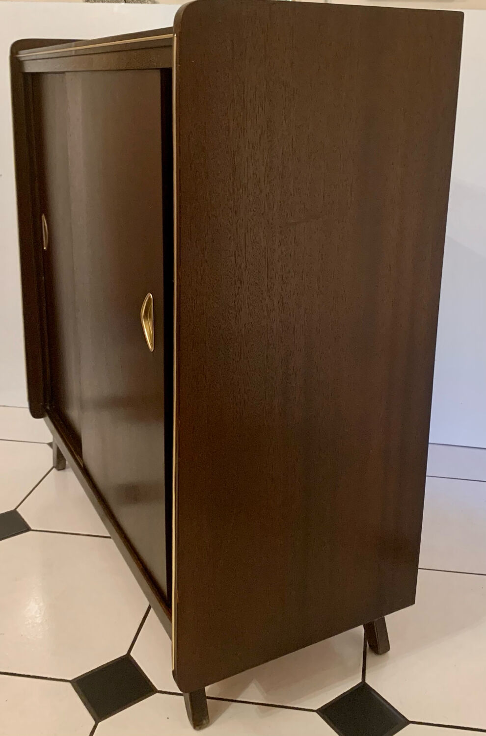 Vintage shoe cabinet feet compass