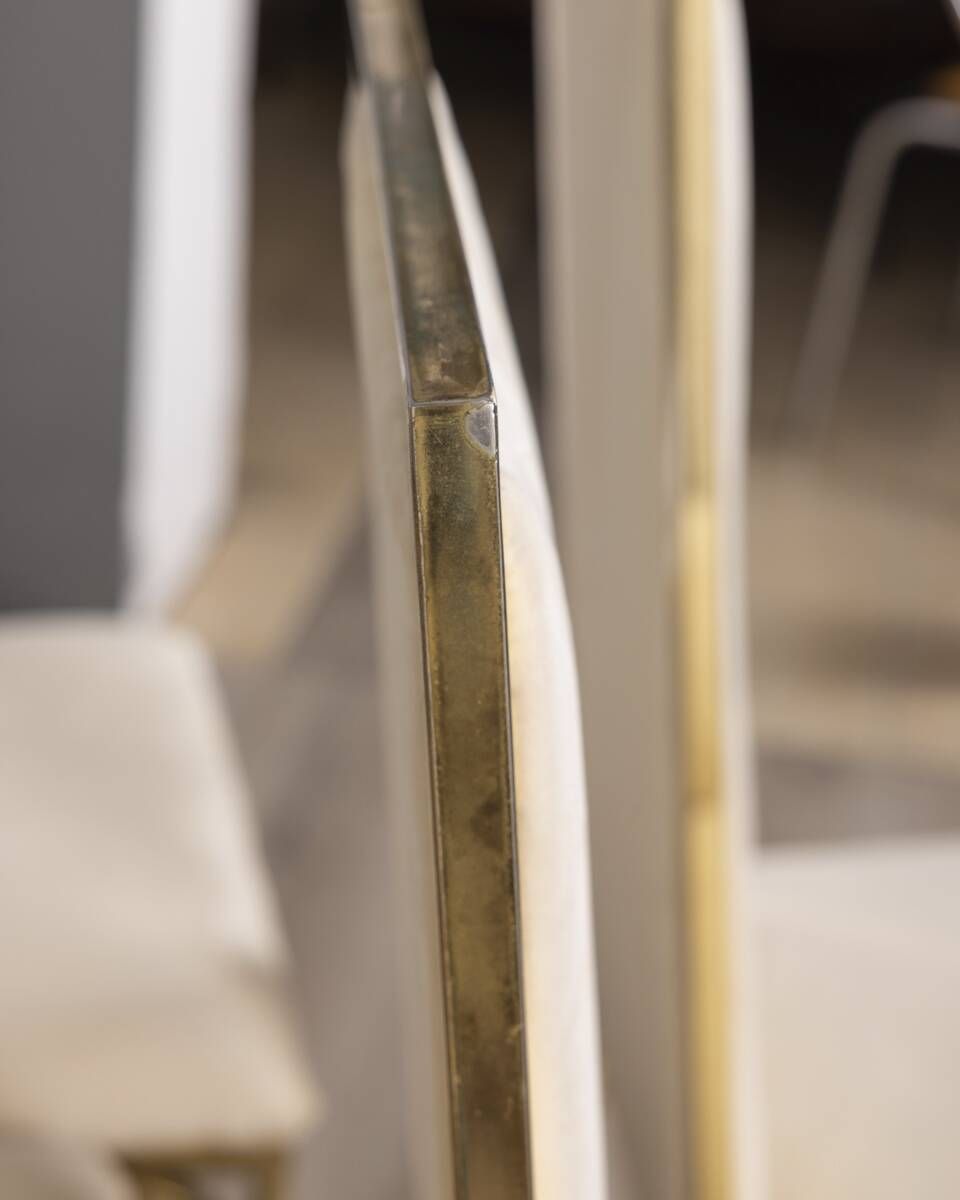 Set of 6 Vintage 1970s Chairs in Gold-Plated Brass, Designed by Renato Zevi