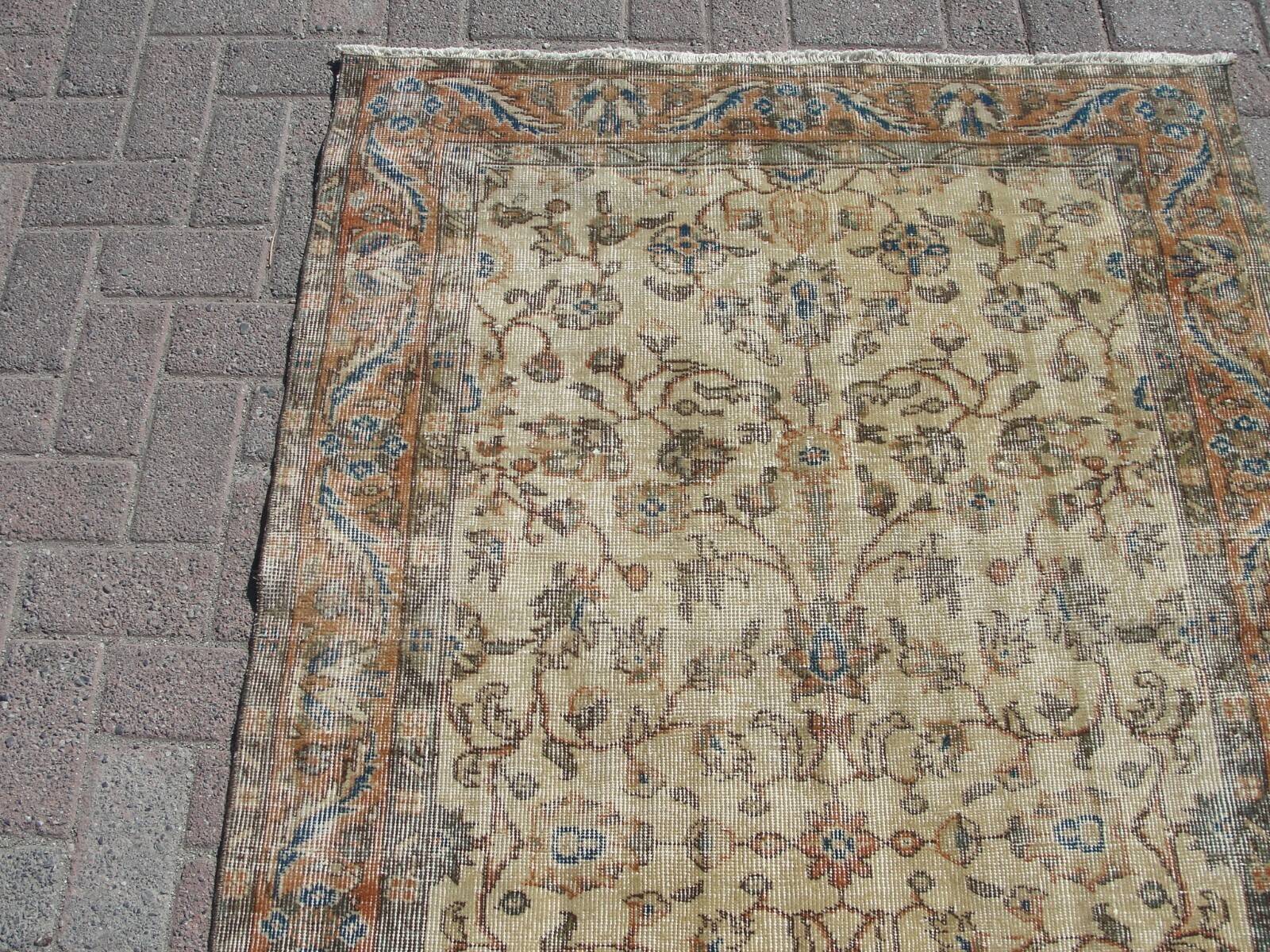 4x6 Turkish handwoven area kilim rug, Turkish wool rug