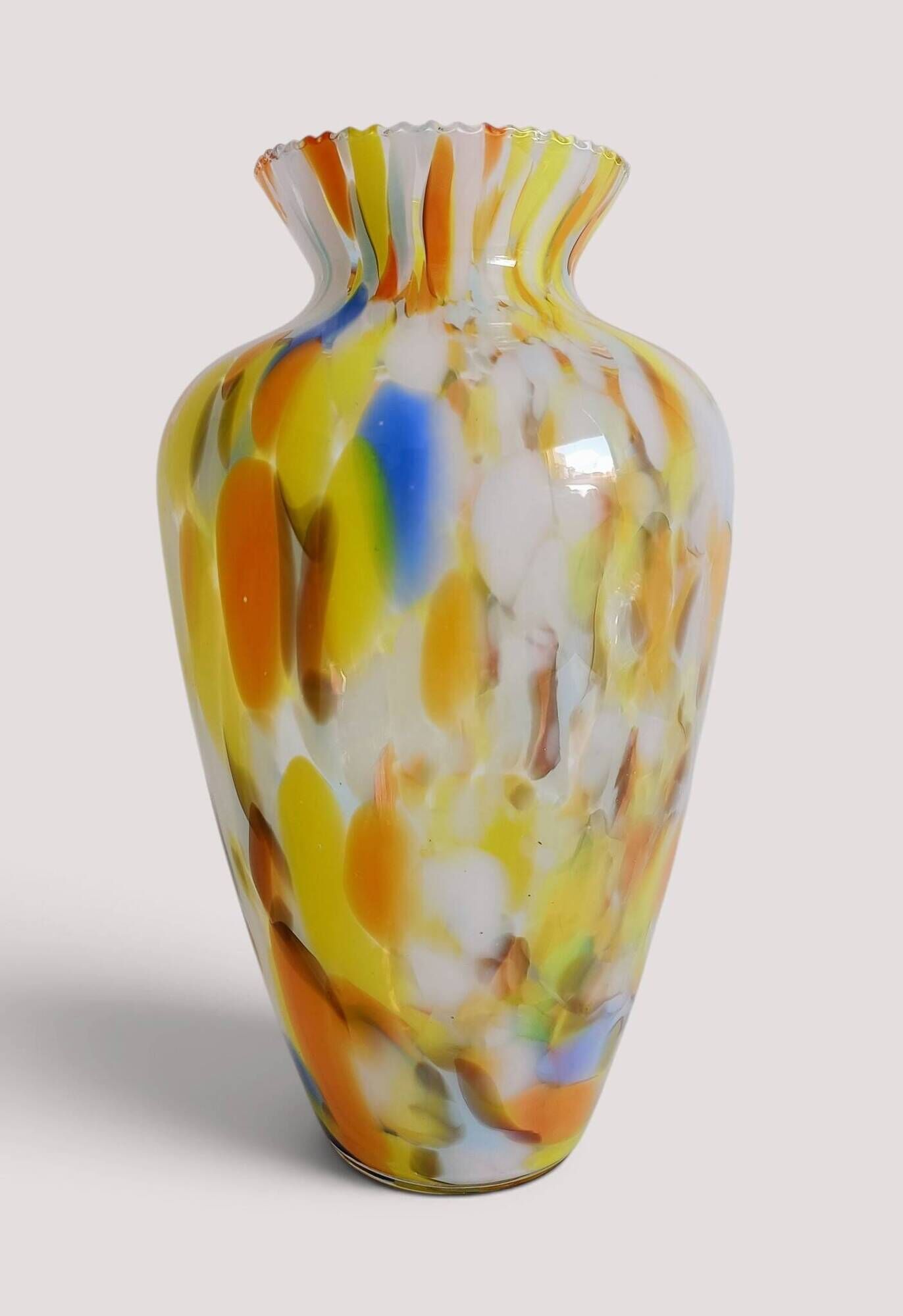 Vintage Murano glass vase, Italy, circa 1960, coloured artistic glass.