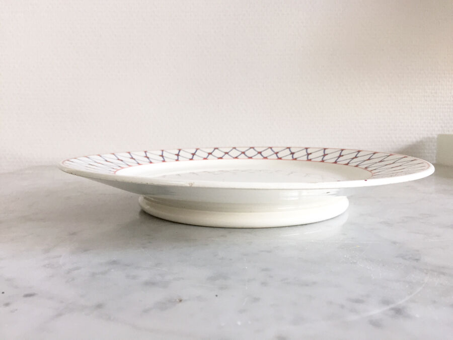 "Sarreguemines" cake dish, Trayas model, 1950s