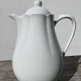 Plain white porcelain teapot