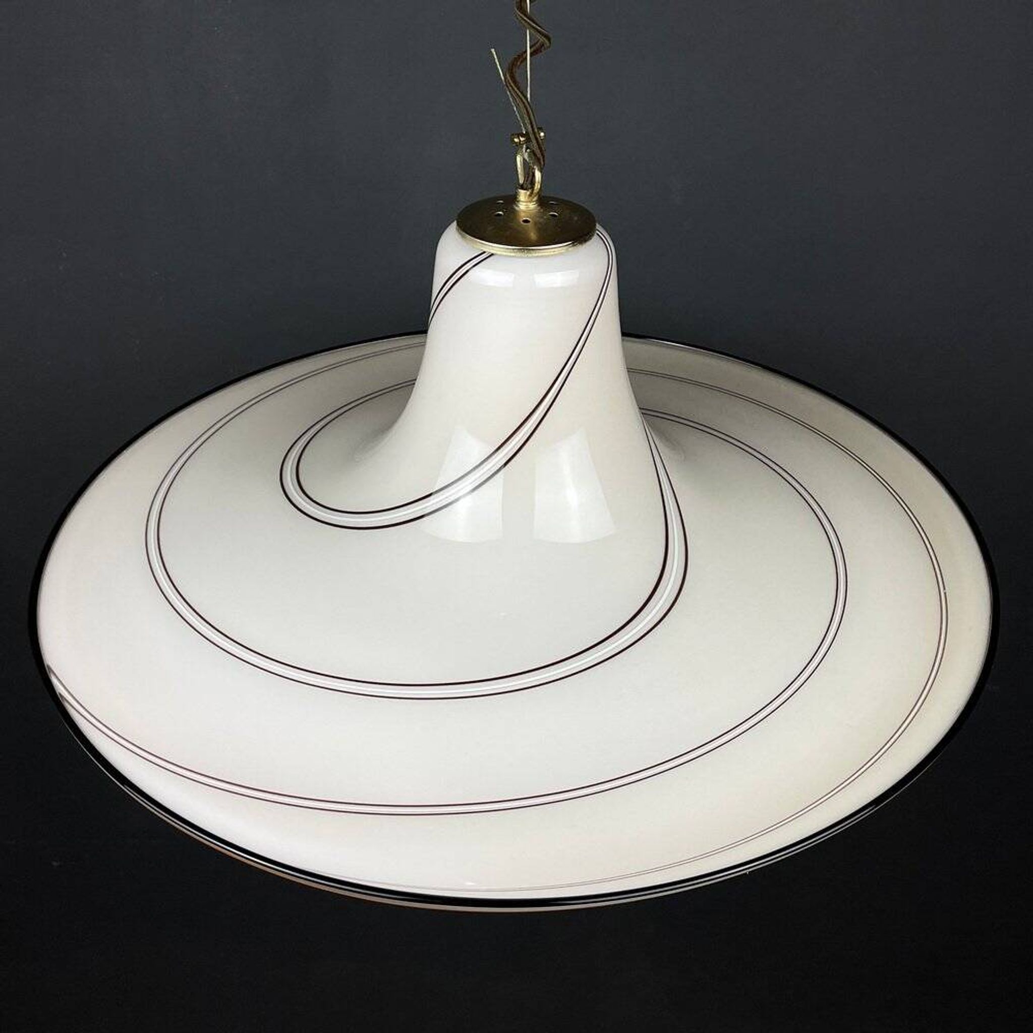 Beige Murano glass pendant, Italy, 1970s