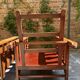 2 Armchairs with 2 Persian cushions