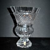 Bohemian cut crystal Medici vase signed TW & Co