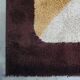 1970s Stunning Geometric Space Age Rug in Wool. Made in Italy
