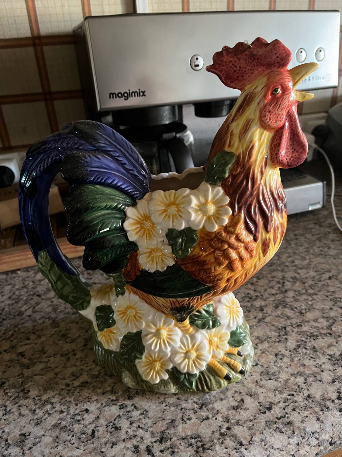 Beautiful rooster pitcher