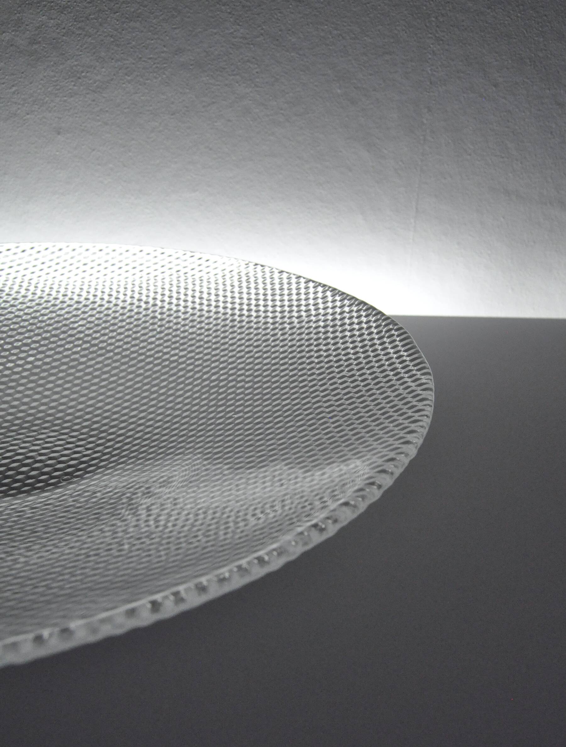 Glass dish Trigona for Holmegaard, Denmark 1980s