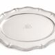Large oval silver platter 800/1000 – 1.8 kg – Early 20th century