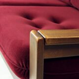 Canapé 2 places en velours de Hikor Pisek, Tchécoslovaquie, années 1980