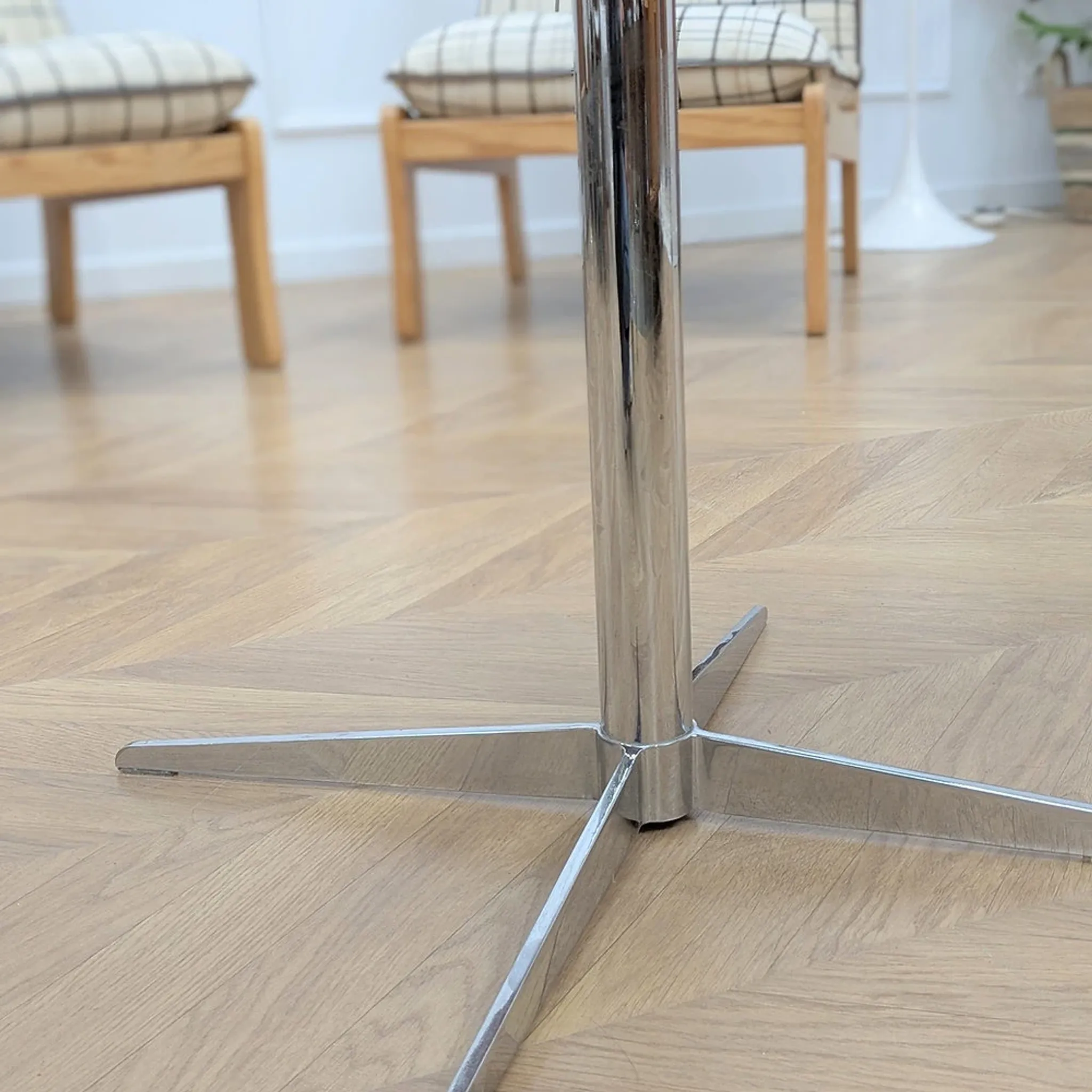 Retro coffee table with a star-shaped metal base, 1970s.