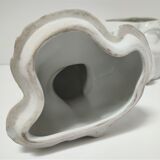 Anthropomorphic porcelain pot signed Baylac late nineteenth early twentieth