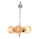 1970s Glass Chandelier by Instala Decin, Czechoslovakia