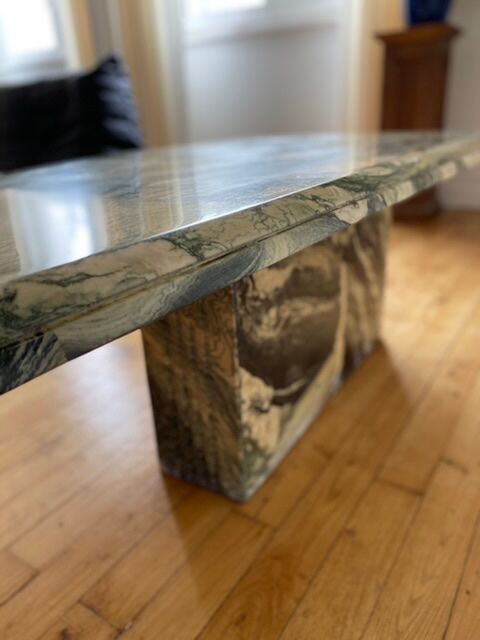 Green marble coffee table