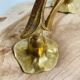 3-armed candlestick, brass flower bouquet