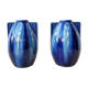 Art deco blue ceramic vases