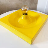 Yellow Metal Wall Light by Klaus Hempel for Kaiser Leuchten, 1970s