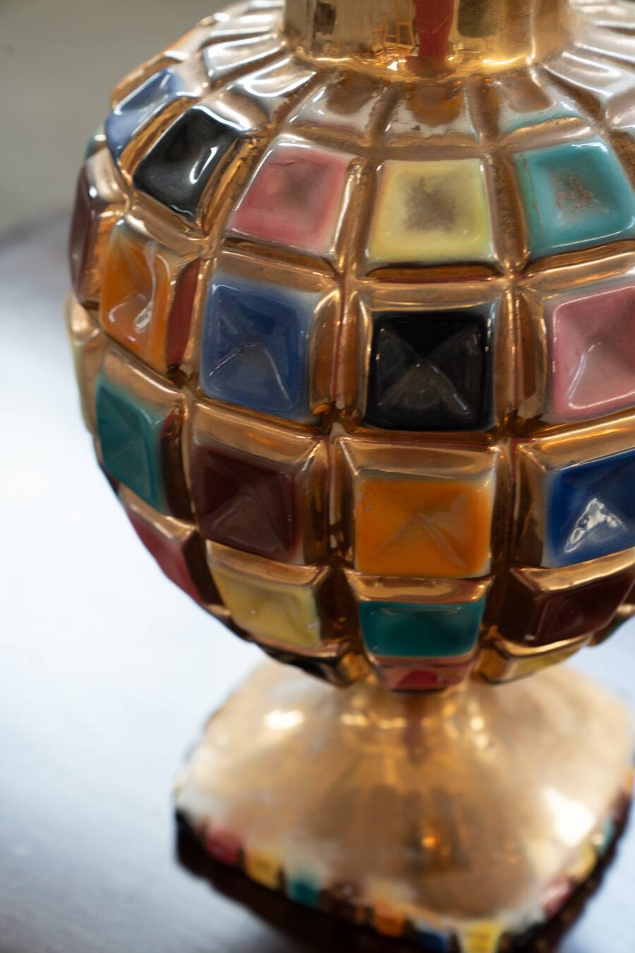 Colorful ceramic vase, 1960