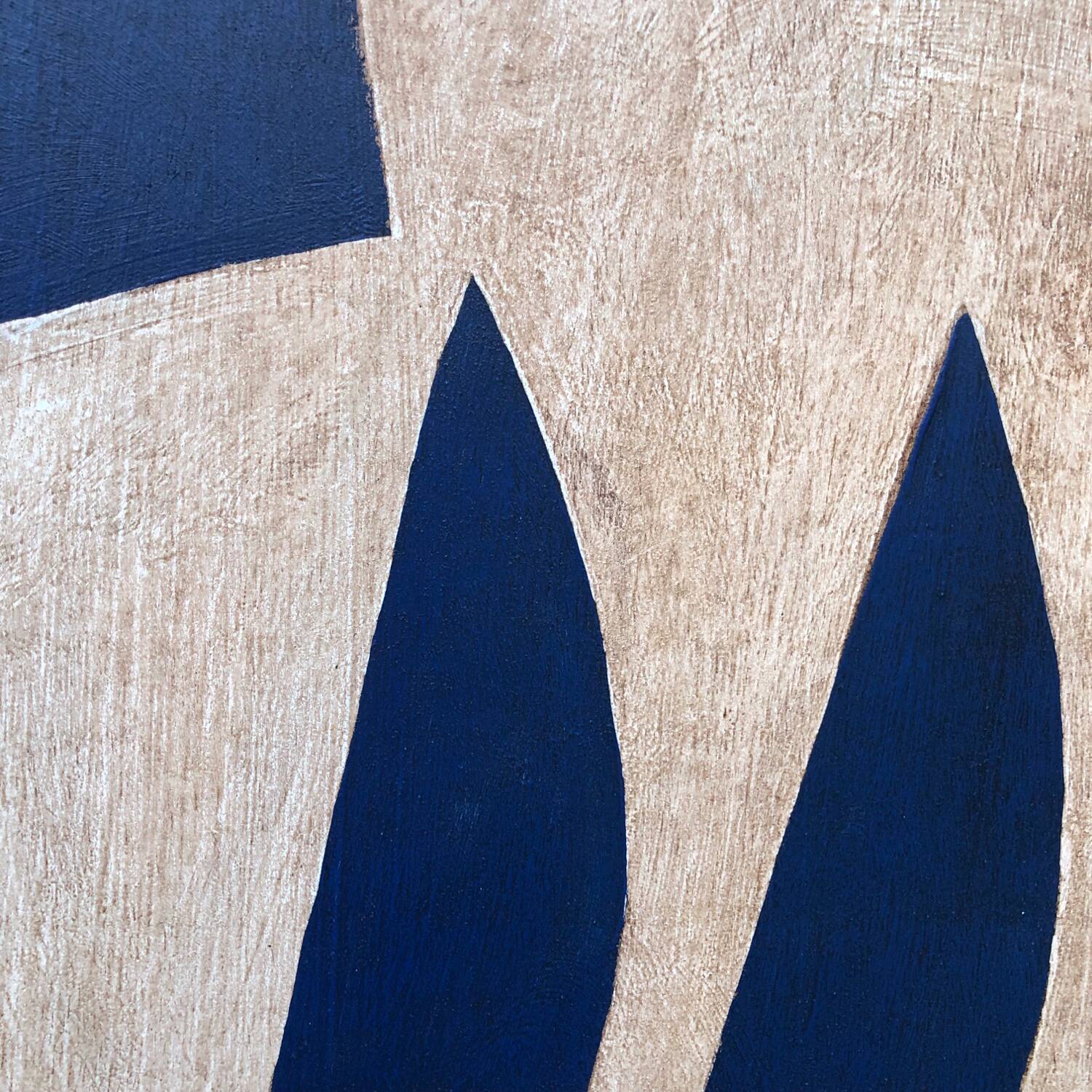 Abstract painting on panel