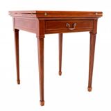 Folding game table, Western Europe, around 1890. Antique. After renovation.