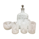 White speckled translucent glass whisky service