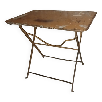 Table pliante fer forgé bistrot jardin