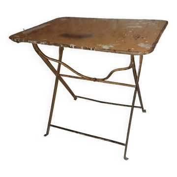 Table pliante fer forgé bistrot jardin