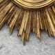 Mirror sun or wooden witch, gilded with gold leaf, diameter 41 cm