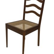 Vintage Teak Chair with Webbing - 1970s Design