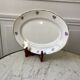 oval dish Digoin Sarreguemines small flowers 50s