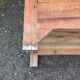 Buffet vintage parisien en bois de peuplier à 2 portes et 2 tiroirs.
