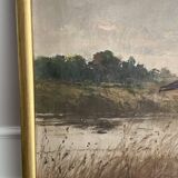 HST oil painting, Ermanno Clara, wild duck, late 19th early 20th century