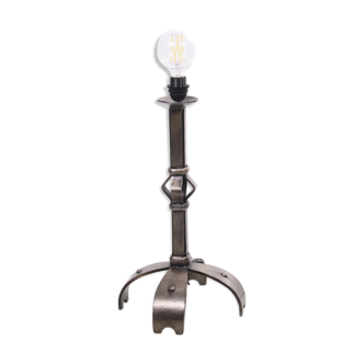 coarse metal sturdy brutalist floor lamp