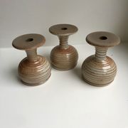 Trio de coquetiers en grès du marais années 60-70