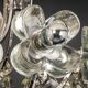 Large chrome glass and crystal pendant by Sische, Germany, 1970s.