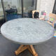 Table ronde acier artisanal