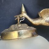 Pair of antique bronze wall sconces