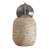 Farmhouse Decor Rattan Sconce Lamp Lights, 16x19Cm
