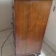19th-century English side table, varnished mahogany