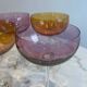 Set of 4 vintage coloured stemmed glasses