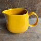Old yellow ceramic pitcher made in germany 70s vintage