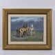 Original Swedish Oil on Canvas – “Horses” – Signed – Vintage & Framed – 59.5 × 49.5 cm