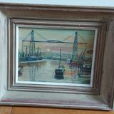 Tableau à l'huile Pont transbordeur