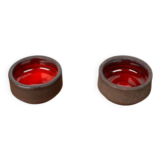 Small modern Danish studio pottery bowls from the mid-century, 1960s, set of 2.