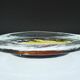 Brutalist art glass plate by Pentti Santalahti, 1970s