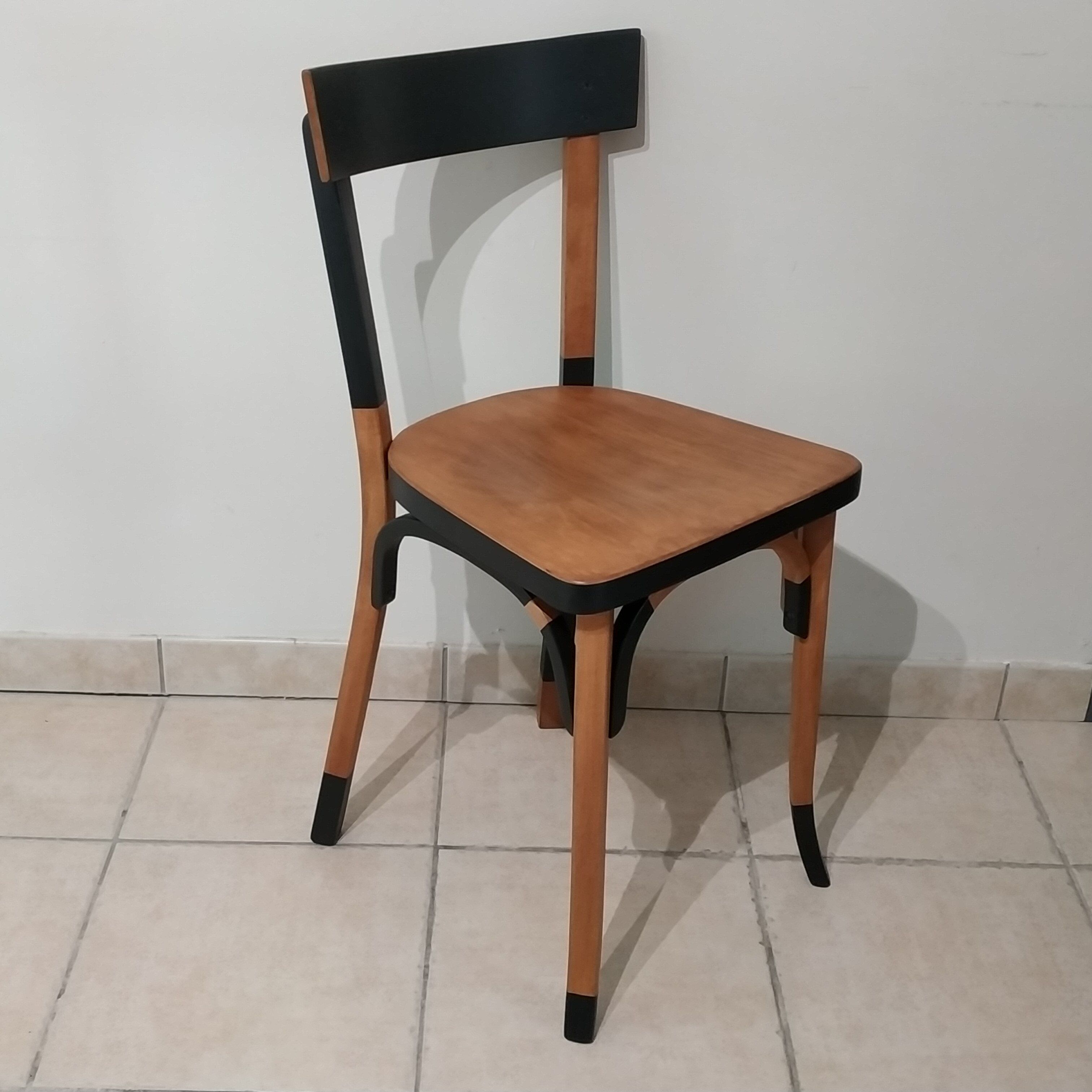 Mismatched bistro chairs